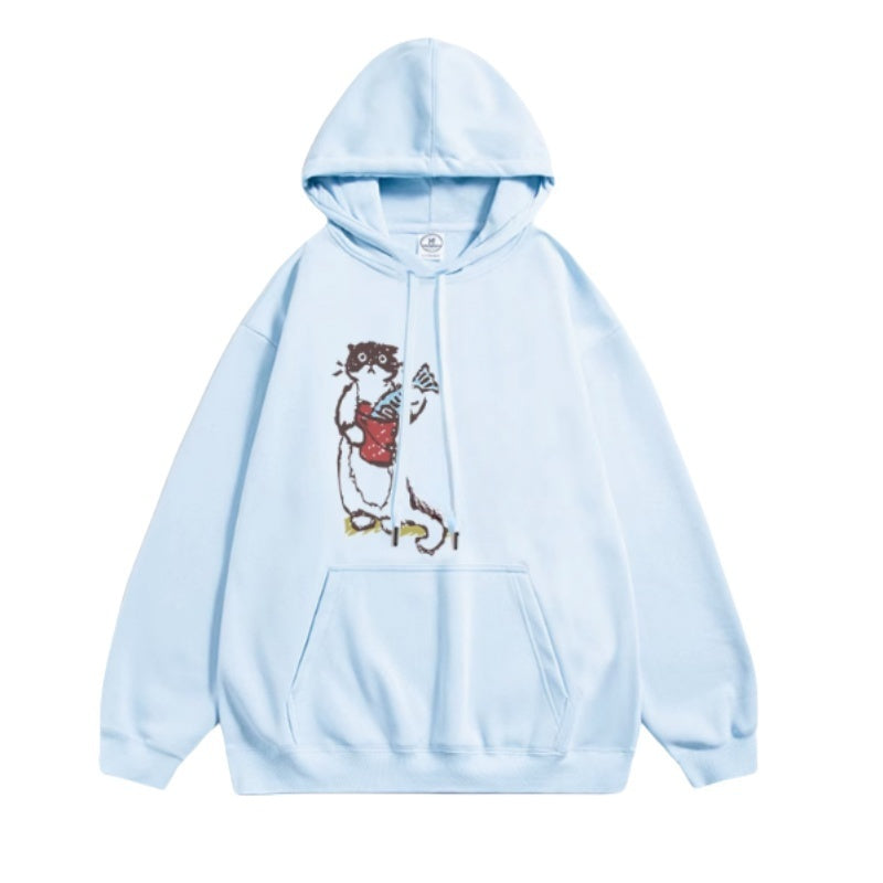 Adorable Kitten Illustration Hoodie