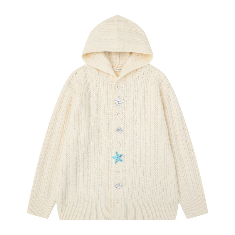 Retro Starfish Knit Hoodie