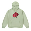 Mint Pullover Hoodie Featuring Apple Motif