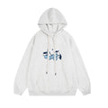 Playful Cherry Design Blue Hoodie