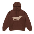 Retro-Inspired Brown Graphic Pullover Hoodie
